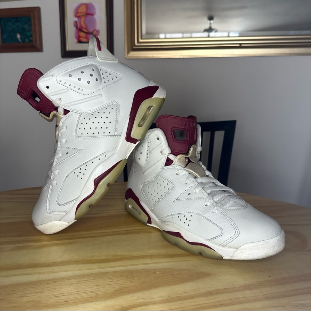 Nike Air Jordan 6 Retro Maroon 384664-116 Men’s Size 8.5